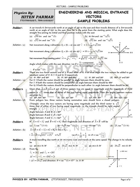 Image result for Vector Class 11 Physics Questions