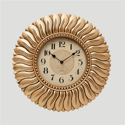 Buy Ananda Textured Round Wall Clock and Mirror - Set of 2 Pcs. from ...