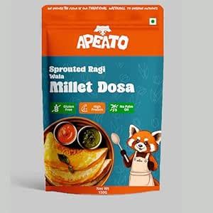Apeato Sprouted Ragi Millet Dosa Mix - Breakfast Mix | Quick Breakfast ...