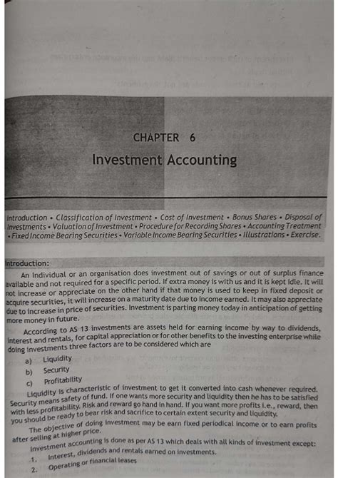 Investment accounting - Financial accounting - Studocu