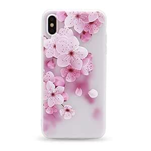 IMIFUN 3D Relief Flower Silicon Phone Case for iPhone Xs Max XR XS Rose ...