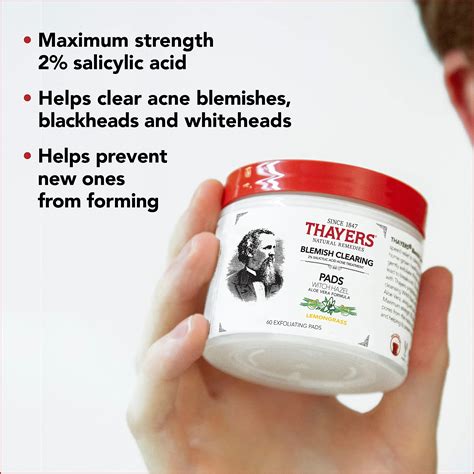 Buy Thayers Blemish Clearing Salicylic Acid and Witch Hazel Acne Pads ...