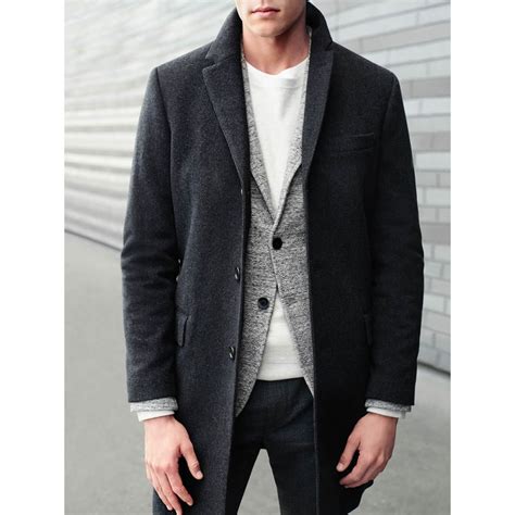 Men Winter Warm Cashmere Wool Coat