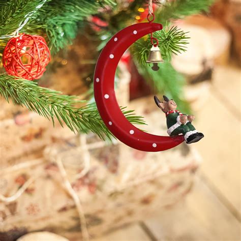 Novogodisnji ukras mesec sa irvasom - Mob-Shop