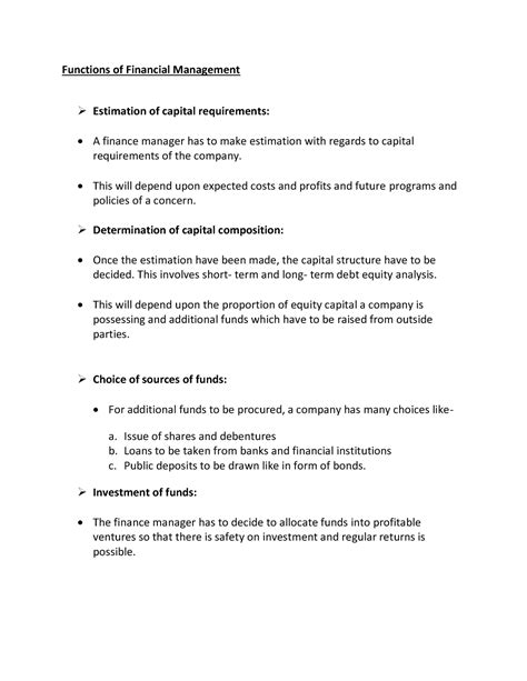 Image result for Financial Management Functions