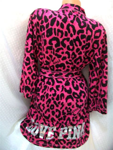Cute pink and black animal print robe from Victoria's Secret | Pink ...