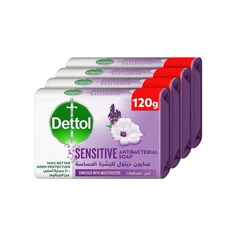 Dettol Sensitive Anti-Bacterial Bar Soap Lavender & White Musk ...