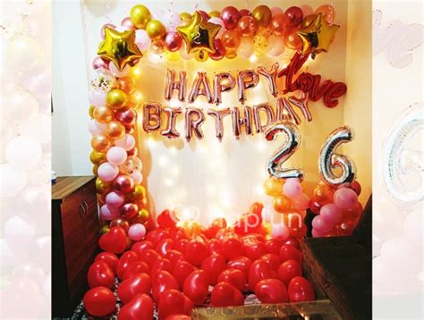 Elegant Birthday Decor With Love Surprise Near Me