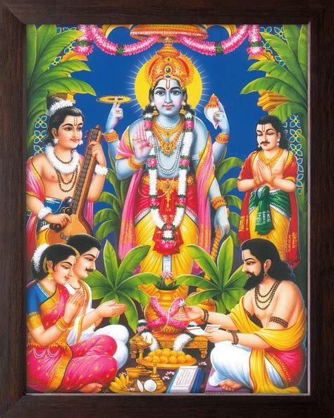 Art n Store Lord Satyanarayan Swamy Vishnu Avatar, HD Printed Religious ...
