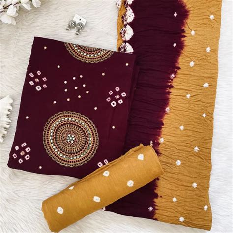 Buy Bandhani Dress Materials Online In India | Ethenika.com – Page 7 ...