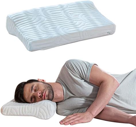 The White Willow Cervical Contour Memory Foam Orthopedic Bed Pillow for ...