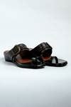Buy Brown Textured Hampi Leather Buckled Sandals by ANIKET GUPTA Online ...