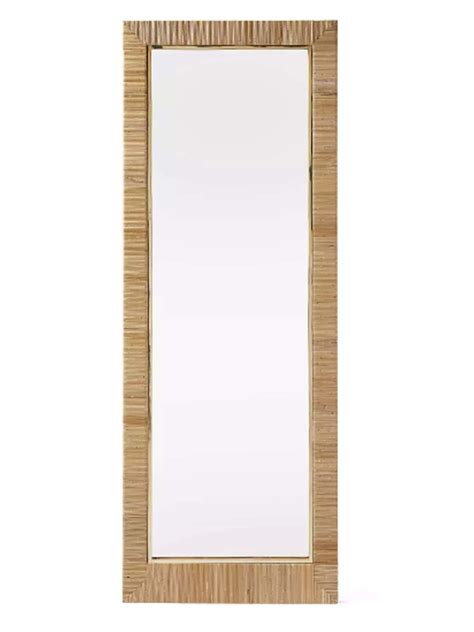 Handmade Rattan Floor Mirror
