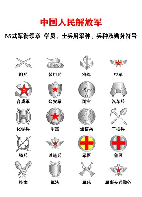 中国，现在的军衔有多少个等级，以及它们的标志分别是什么？