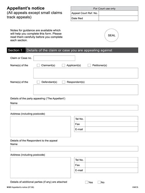 2006-2026 Form UK HMCTS N161 - Blank Fillable Template | Fill Out ...
