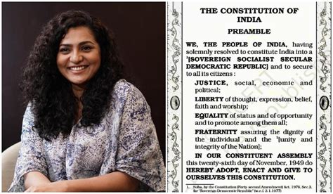 அரசியல் சாசனத்தை மேற்கோள் காட்டிய நடிகை பார்வதியின் இன்ஸ்டா பதிவு வைரல் ...
