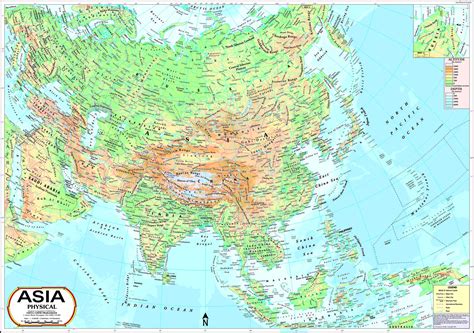 Asia Physical Map