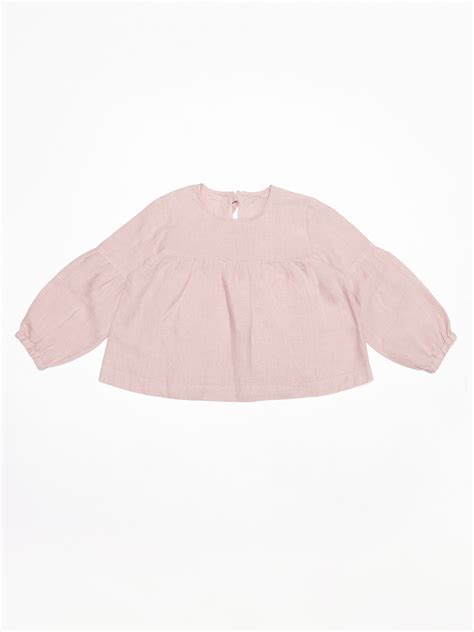Puff Sleeve Linen Top | Linen Top For Girls - Chi Linen