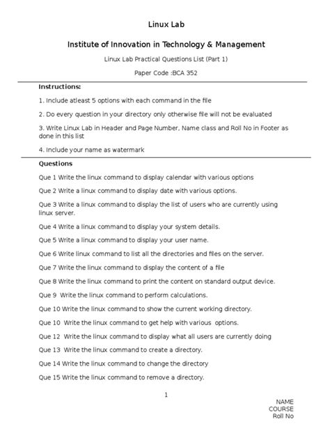 Image result for Linux Exercises Lab Questions