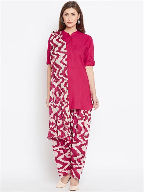 Brush Pattern Patiala with Rani Kurti Set – The Pajama Factory