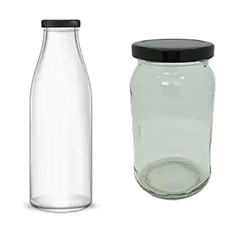SILVERSHADE Transparent 300ML Milk Bottle with 43mm Neck and 400ml Lug ...