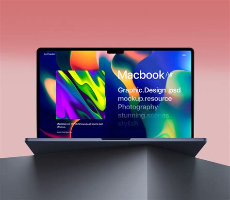 MacBook Air Psd Mockup Showcase Scene | Pixeden Club
