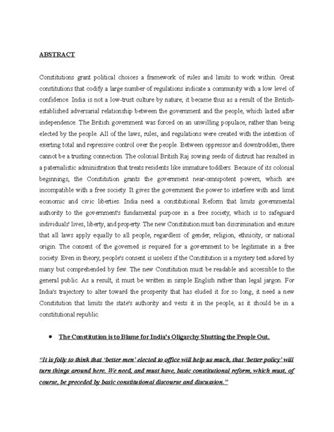 1st Ram Balak Mahto Memorial Essay Competition - ABSTRACT Constitutions ...