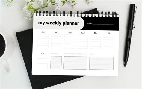 Weekly Planner Layout 的图像结果