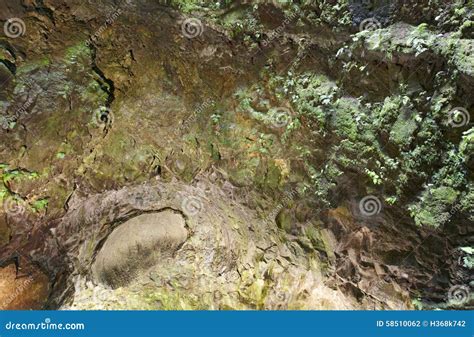 Volcanic Cave Gallery in Terceira Island. Azores Stock Photo - Image of ...