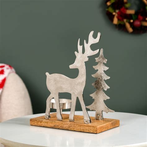 Christmas Tree And Reindeer Candle Holder Online - Premium Candle ...