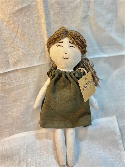 Linen Rug Doll - Olive Green – Pratha