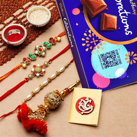 Rakhi for brother with chocolate Gifts Combo Set, Cadbury Rakshabandhan ...