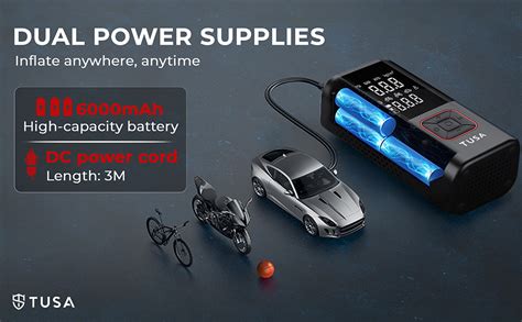 TUSA Storm X Cordless Tyre Inflator - Wired + Wireless (6000 mAh ...