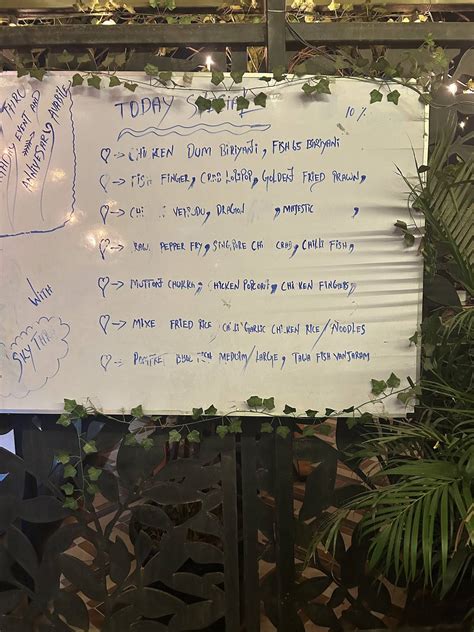 Menu at SKY THRU ROOFTOP RESTAURANT, Chennai