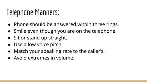 Telephone Manners And Decorum | PPTX