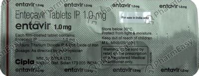 Entavir 1 MG Tablet (10): Uses, Side Effects, Price & Dosage | PharmEasy