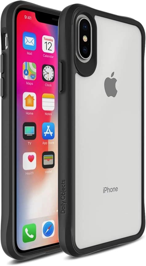 DailyObjects Black Hybrid Clear Case Cover for iPhone Xs Max ...