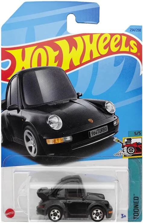 Hot Wheels 1:64 Porsche 911 Turbo 3.6 Tooned 3 Years & Above (Black ...