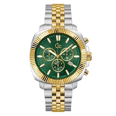 Gc Flair Green Square Dial Quartz Analog Men Watch - Guess Collection ...