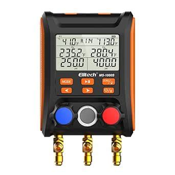 Elitech Wireless Digital Manifold Gauge Set Data Logging Refrigerant ...