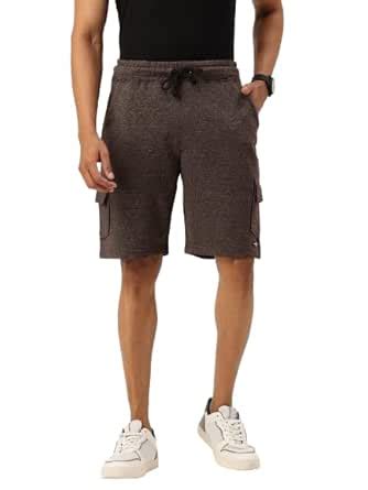 Buy ARISE BY BEROE Men's Terry Cargo Shorts, Side Pocket with Cargo ...