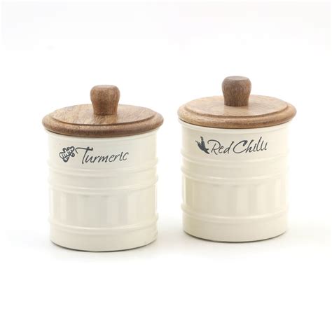 Buy Mirage Monet Set of 2 Metal Canisters with Lid from Home Centre at ...