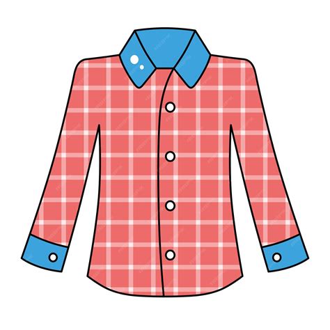 Premium Vector | Red plaid flannel shirt