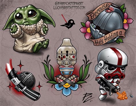 American Traditional Star Wars Tattoo