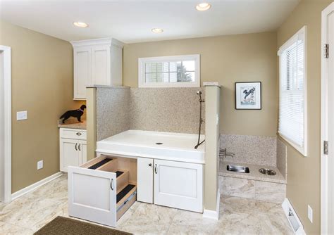 Racine Mudroom Addition with Custom Dog Bathing Station