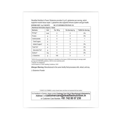 Glutamine Supplement with 100% Pure L-Glutamine for Muscle Growth ...