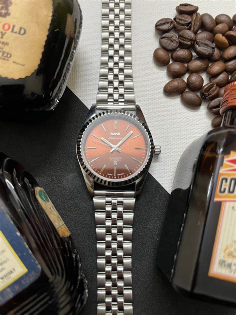 Fluted HMT Kohinoor - COFFEE BROWN SUNBURST – watchtopia.in