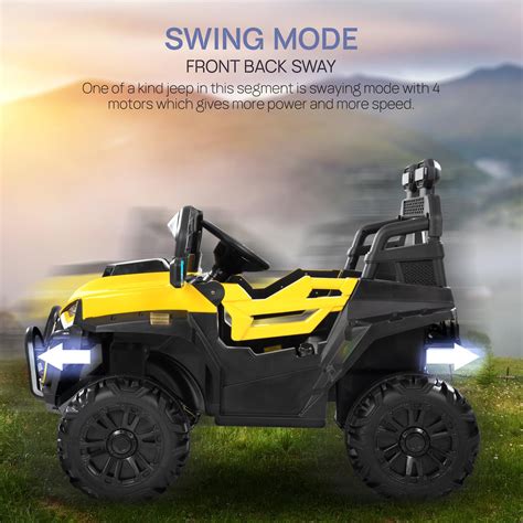 Baybee Roger Kids Battery Operated Jeep for Kids with LED Light, Bluet ...