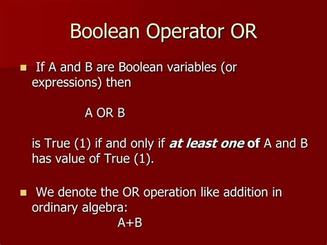 Image result for Or Boolean Operator Computer Science