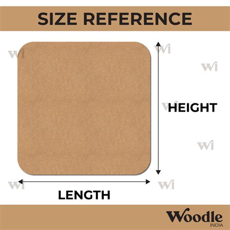Plain Square Base Cutout MDF Design 2 – Woodle India